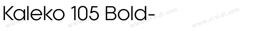 Kaleko 105 Bold字体转换
